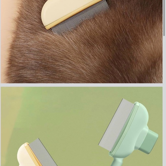 Green Pet Grooming Brush - Picture 2 of 5
